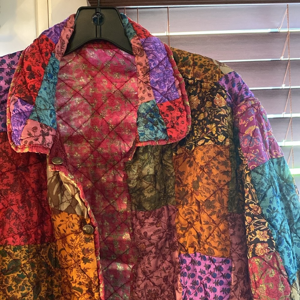 Reversible Patchwork Silk Jacket - Picture 7 of 8